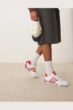 adidas Adracer - Hvide og røde lave sneakers