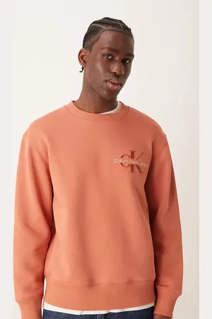 Calvin Klein Orange sweatshirt med velour-logo