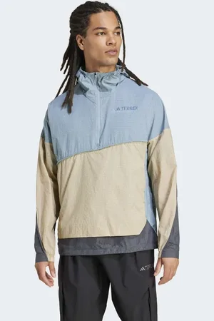 adidas Terrex Xploric - Blågrå og beige vindanorak