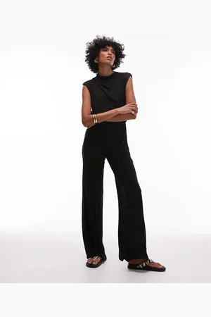 MANGO Og ærmeløs jumpsuit med draperingsdetalje i halsen