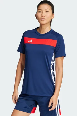 adidas Tiro 25 Essentials - Marineblå trøje med røde detaljer
