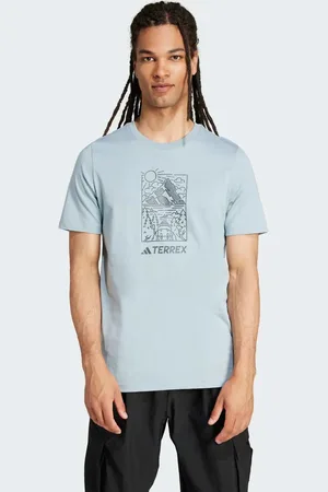 adidas Terrex - Grå T-shirt med grafisk print