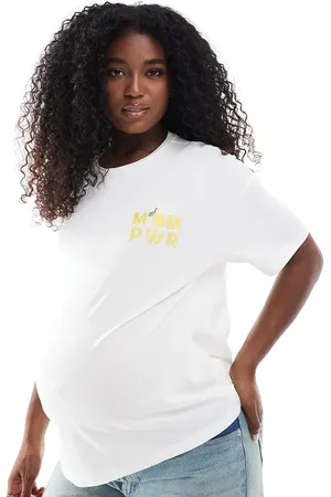 Mama;licious Mamalicious Maternity - Hvid T-shirt med citronmotiv