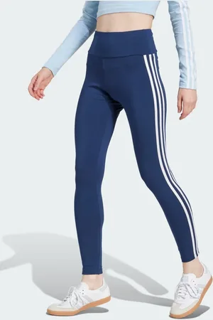 adidas Mørkeblå leggings med 3 striber