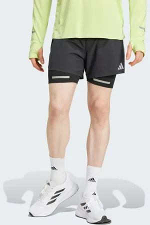 adidas Ultimate Running - Sorte 2-i-1-shorts med refleksdetaljer