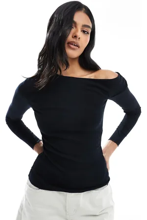 Cotton On Cotton On - Marlow - asymmetrisk top med lange ærmer