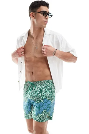 Farah Colbert - Badeshorts med grønt blomstermønster