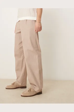 ASOS Bukser med brede indsnit i hør-Neutral