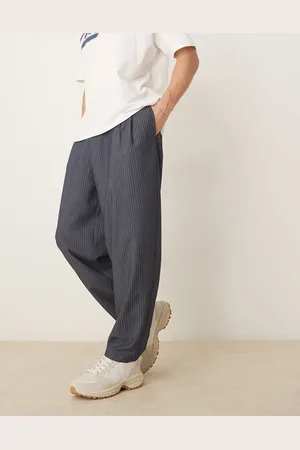 ASOS Elegante oversized tapered bukser med nålestriber