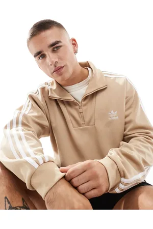 adidas Adicolor - Beige træningsoverdel med ståkrave-Neutral