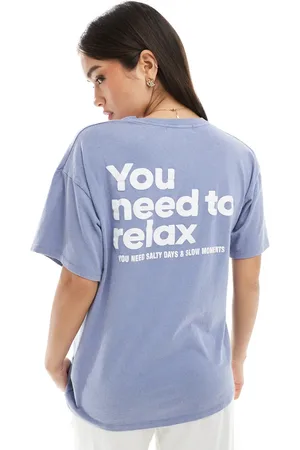 Pull&Bear Vasket afslappet T-shirt med grafisk print