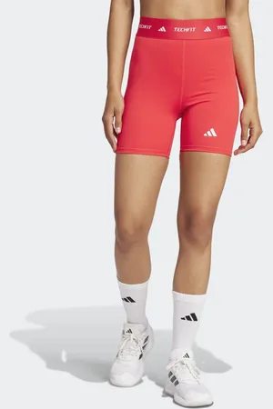 adidas Techfit - Korte og røde leggings