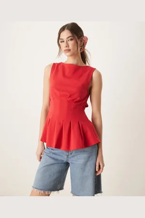ASOS Tanktop med bådudskæring og plisseret talje