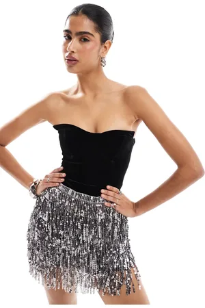 Bershka Bandeau-bodystocking i velour