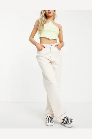 ASOS Superløstsiddende mom-jeans med høj talje i -Neutral