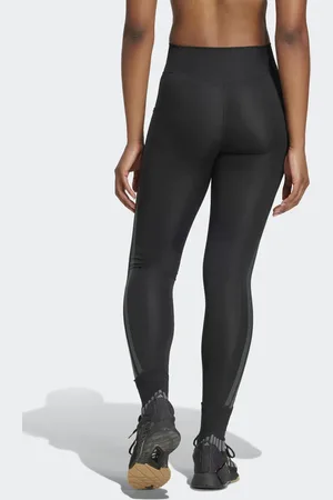adidas Optime - Sorte leggings i fuld længde med 3 striber