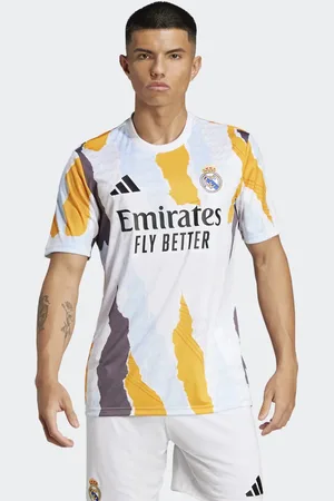 adidas Real Madrid 24/25 Pre-Match - Hvid T-shirt med orange og gråt mønster
