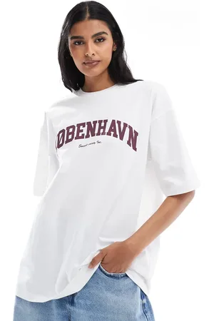 JJXX Hvid oversized T-shirt med 