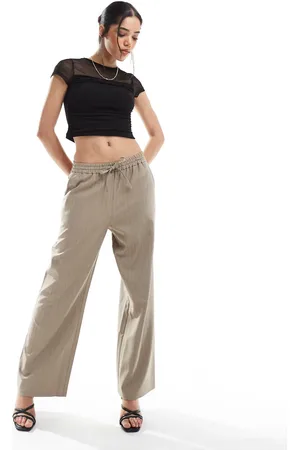 Miss Selfridge Gyldenbrune afslappede joggingbukser med nålestriber