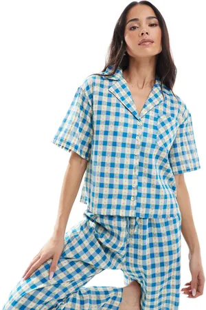 Daisy Street Ternet pyjamasskjorte med blomstermønster