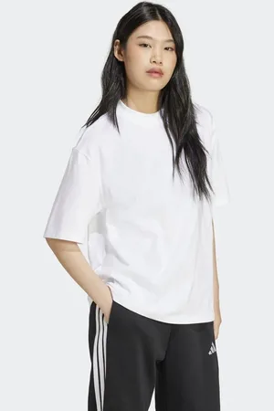 adidas Essentials - boyfriend-T-shirt med logoprint