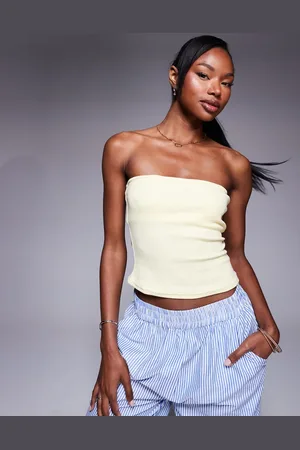 Princess Polly Ribstrikket bandeau-top