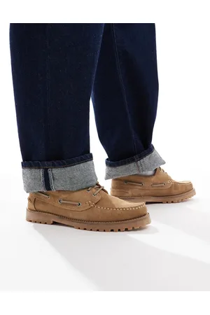 Schuh Princeton - Beige sejlersko i ruskind-Brun