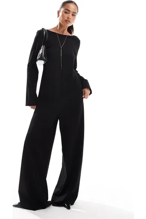 ONLY Jumpsuit med dyb, rund ryg i løstsiddende pasform