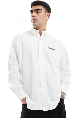 Ralph Lauren Sport Capsule - Stykfarvet Oxford-skjorte med korte ærmer, lomme og lille logo