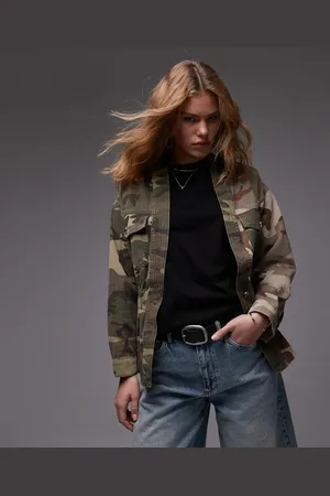 AllSaints Amelia - Grøn jakke med camouflage-print