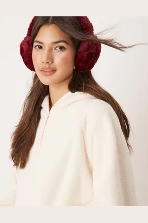 ASOS Cremehvid lounge-hættetrøje i mikro-fleece-Blå