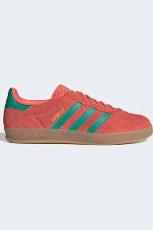 adidas Gazelle - Skarlagensrøde/grønne indendørssko