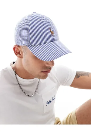 Ralph Lauren Baseball-kasket med multifarvet logoikon og striber i bæk-og-bølge-stof