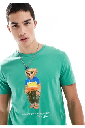 Ralph Lauren Beach Bear - T-shirt med print i custom fit