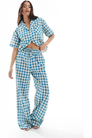 Daisy Street Ternede pull-on-pyjamasbukser med blomstermønster