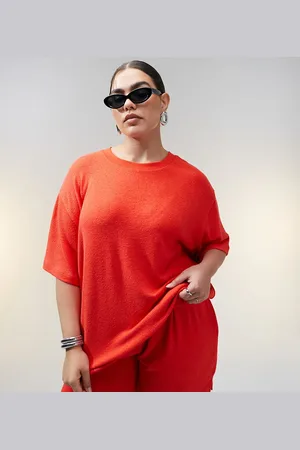 ASOS ASOS DESIGN Curve - oversized t-shirt i tekstureret strik