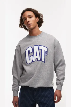 Caterpillar WWR - Grå oversized sweatshirt med broderet logo