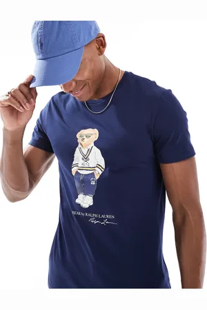 Ralph Lauren Klassisk T-shirt med bjørneprint og oversized pasform