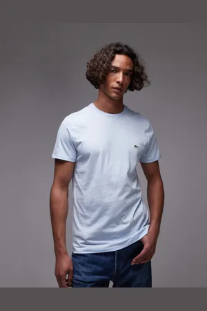 Lacoste Lyseblå T-shirt i pimabomuld