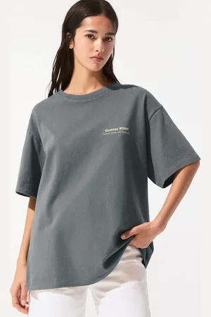 Pull&Bear Grå T-shirt med 
