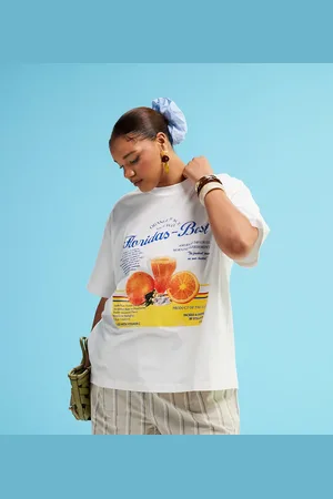 ASOS ASOS DESIGN Curve - og oversized T-shirt med orangejuice-grafik