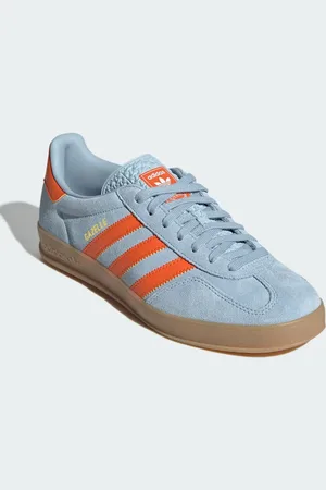 adidas Gazelle Indoor - Sneakers i lyseblå/orange