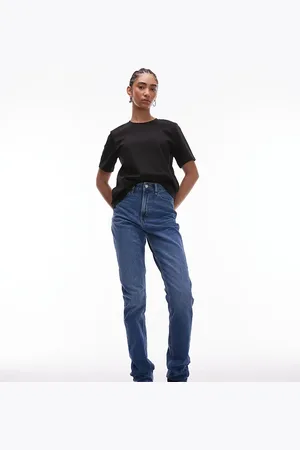 Topshop Blå mom-jeans med høj talje