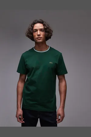 Lacoste T-shirt med stribedetalje i halsen