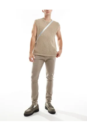 ASOS Elegante bukser i slim fit-Neutral