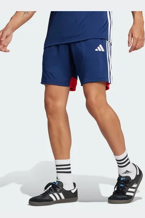 adidas Tiro 25 Essentials - Marineblå shorts med rød detalje