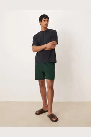 ASOS Essentials - Mørkegrønne smalle shorts