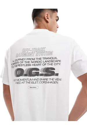 JACK & JONES Hvid oversized T-shirt med rygprint
