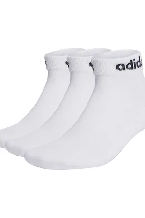 adidas Pakke med 3 par hvide ankelsokker med polstring og sorte detaljer