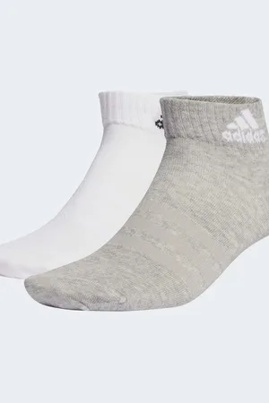 adidas Sportstøj - Pakke med 6 par tynde lette ankelsokker i gråmeleret/hvid